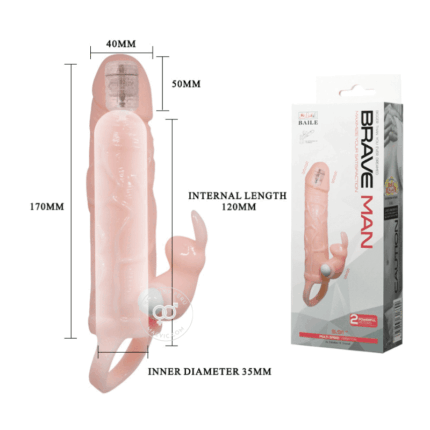Brave Man 5.91 Funda Flesh Vibrador